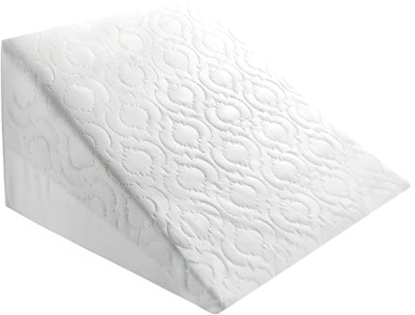 TT ThreadTrade Bed Wedge Pillow Cushion, Memory Form Pillow for Supporting, Sleeping, Stomach Acid Reflex, Removable Washable Cover, Comfortable and Supportive, (White)