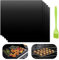 Large Oven Liners, 5 PCS Heavy Duty Teflon Oven Liners, BBQ Grill Mat, Non Stick Oven Liner for Fan Assisted Ovens Baking Mat Oven Protector Sheets Reusable 40 x 30 cm Black