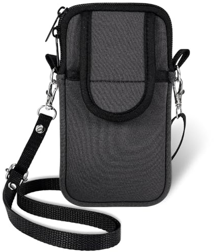 Pwsap Phone Sock, Waterproof Neoprene Phones Pouch with Arm Loop/Strap, Shock & Impact Resistant Bag for Smartphone, Universal Phone Sleeve Case fit to 7 for Travel Hiking, Gift for Men Women, Gray