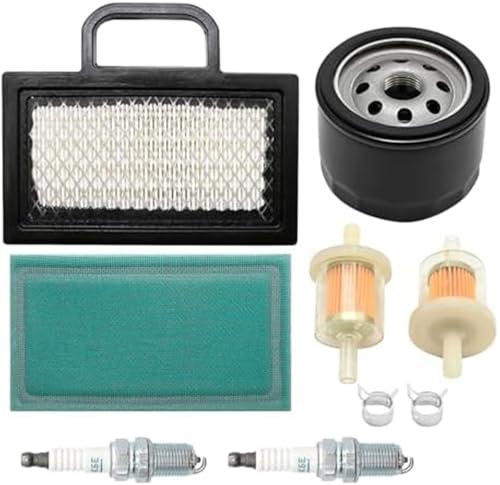 Pizgear 499486S Kit di messa a punto del filtro dell'aria con filtro del carburante, filtro dell'olio, candela di accensione, sostituzione, for John Deere, trattorino tosaerba D130 D140 L111, sostituz