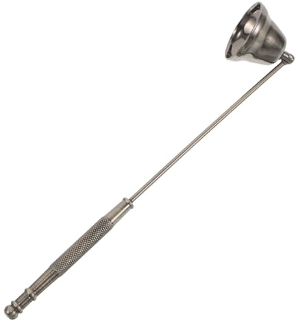 Hemobllo Éteignoir À Bougie Vintage en Acier Inoxydable avec Long Manche Sécurisé pour Éteindre Flammes sans Débordement Décoration Intérieure pour Cérémonies Dîner