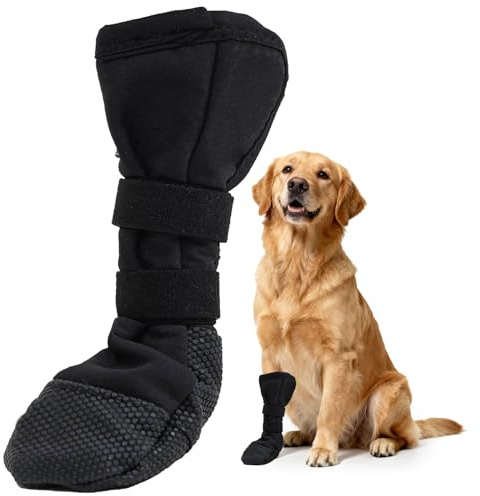 CHONGQILAO Calcetines Perros Heridas, Calcetines Antideslizantes para Perros, Zapatos Impermeables para Perros, Protector de Patas para Perro, Botas para Perros para Protección y Recuperación (M)