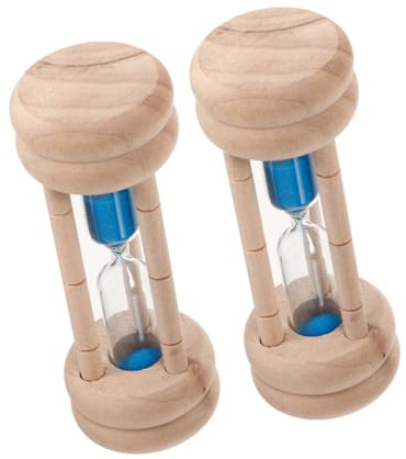 Toyvian 2 pièces Minuteur Sablier Garçon Fille Sablier Créatif Portable pour Brossage de Dents Minuterie Visuelle Ludique pour École et Maison Lot