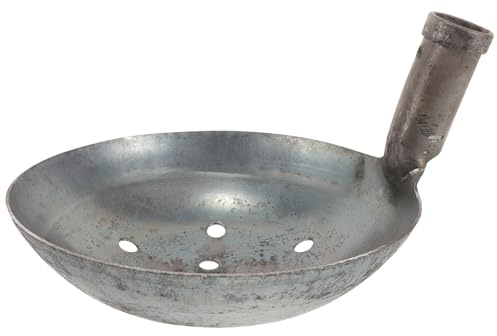 KICHOUSE Herramienta Metálica Reutilizable para Tamizar Estiércol Agujeros, Cucharón Grande para Limpieza de Aguas Residuales y Drenajes, Adecuado para Jardineros y Albañiles