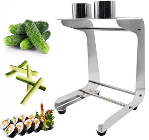 Kraftigt rostfritt stål gurkskärare morotspinnmaskin med 18 blad mångsidig grönsaksskivare för sushi sallad matlagning förberedelse