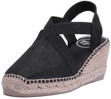 Espadrille Femme en Coton - TER - Noir, 38 EU