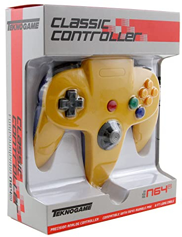 TeknoGame Wired N64 Controller, Yellow