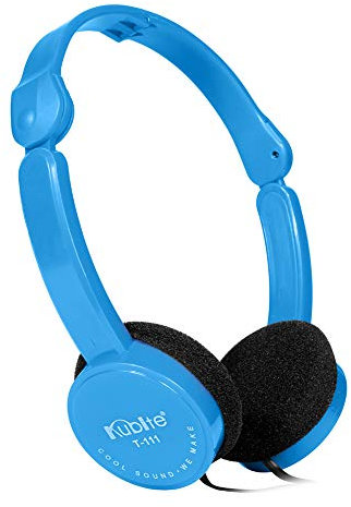 Brussels08 - Auriculares de diadema plegables y retráctiles con micrófono y graves estéreo, compatibles con iPhone, Android, tablet, iPad, TV, dispositivos de 3,5 mm