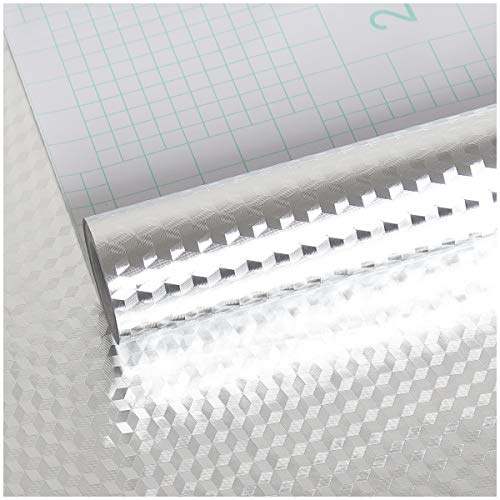 VEELIKE 15.74x354.33 inches Stainless Steel Contact Paper Removable Wallpaper Peel and Stick Oil-Proof Rust Resistant Self Adhesive Film for Refrigerators Washing Machines Dishwashers Microwave Oven
