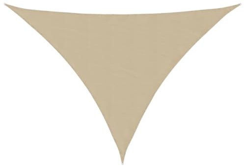 vidaXL Sonnensegel Wasserfest Sonnenschutz Windschutz Sonnendach UV Schutz Garten Terrasse Balkon Oxford-Gewebe Dreieckig 2,5x2,5x3,5m Beige