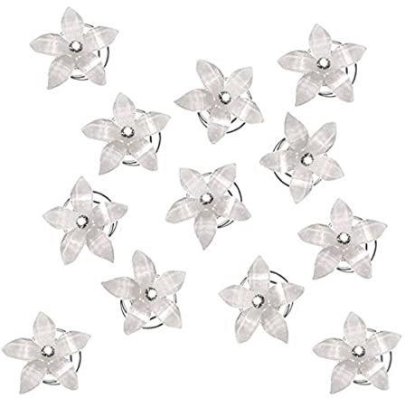 12 Stück Haarspiralen Haarspinnen Blumen Brauthaarschmuck Hochzeit Brautschmuck Braut Haarschmuck Haarklammer