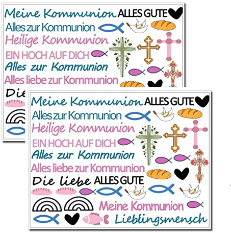 Kerzentattoo kerzen tattoofolie für bis zu 140 Kerzen Kerzentattoo-Folie verschiedene Motive Wasserschiebefolie |dekorieren Sprüche Glückslicht Lieblingsmens Wunschlicht Kerzenfolie(Kommunion)