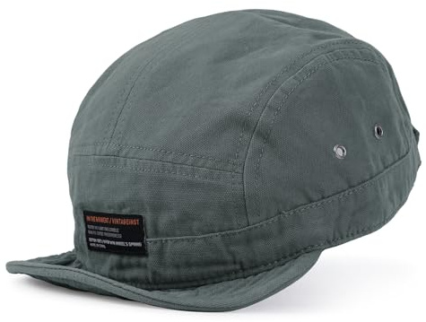 Clakllie Gorra de béisbol de 5 paneles de algodón de ala corta, gorra de visera plana, gorra de hip hop, monopatín, sombreros ajustados para papá de perfil bajo, DY09-Gris, Talla única