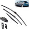 para Ford para Focus 2 2005 2006 2007 2008 2009 2010 2011 limpiaparabrisas Trasero Delantero Juego de escobillas Parabrisas Ventana Trasera Delantera 26 + 17 + 14 limpiaparabrisas