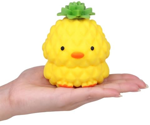 Anboor Squishy Ananas Stressbälle, Tier-Sinnesdruckspielzeug zur Angstlinderung, niedliche Enten-Squishy-Fidget-Spielzeuge für Kinder und Erwachsene als Partygeschenke