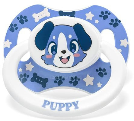LittleForBig Bigshield Generation-II Adult Sized Printed Pacifier Puppy Pattern