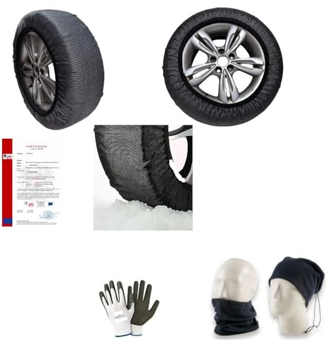PER AUTO,SUV,4X4,FURGONI CON PNEUMATICI 235/30 R20 CERCHIO 20 MISURA XL CALZA DA NEVE OMOLOGATA DISPOSITIVO DI SICUREZZA IN TESSUTO ANTI-SLITTAMENTO 3D PER TRATTI DI STRADA CON GHIACCIO O NEVE