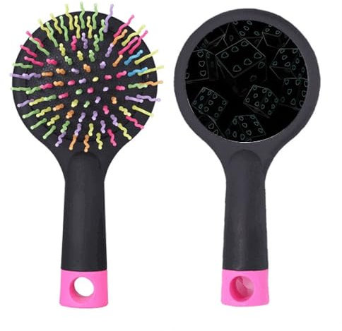 Base districante del cuscino della spazzola dei capelli del salone dell'illustrazione dei dadi di gioco del cuore