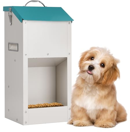 Distributeur Automatique de Nourriture 6KG en Gravité, Nourriture Automatique pour Chien et Chat, Station d'alimentation pour Chiots