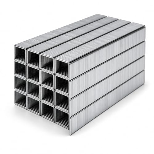 topolenashop Lot de 3000 agrafes métalliques 8/4 mm 3000 pièces pour agrafeuses manuelles compatibles art 130/et paquet de 3000 pièces Argenté
