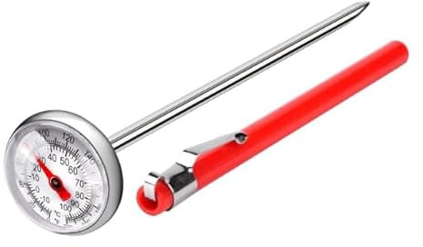 1 Set Silver Meat Thermometer for Grilling, Food Thermometer for Cooking, Milk, Kitchen Instant Read Thermometer, Pocket Thermometers Food Temperature Probe, Thermometers and Timers