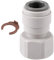 1PCS Connector Water Filter Fitting: 1/2 Female Thread to 1/2 Straight Quick Connect, Push in Water Purifier Quick Connector with Gasket, Filter Plumbing Fitting