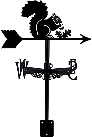 Veleta meteorológica de jardín para montaje en techo, indicador de dirección de acero inoxidable, creativo, forma de gallo de metal, para decoración del hogar