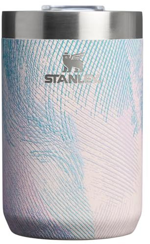 STANLEY Everyday Camp Cup 12 oz | Drink Through Lid | Cup for Coffee, Tea and Drinks | Insulated Stainless Steel | BPA-Free | Sea Glass Plume