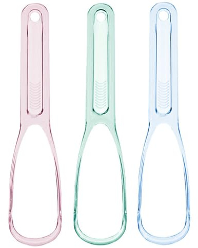 HEALEEP Set da 3 Puliscilingua Raschietti per Lingua Impugnatura Ergonomica, Strumenti la Pulizia della Lingua Adatti a Adulti, Rimuove Patina Linguale e Riduce Alito Cattivo,