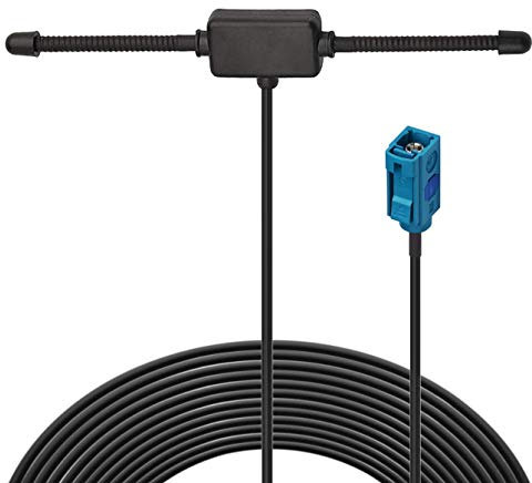 Bingfu Universal Car Stereo AM FM Dipole Antenna,Hidden Adhesive Mount FM AM Radio Antenna Aerial for Volkswagen VW BMW Mercedes Benz Vehicle SUV Car Stereo Audio Radio Media Head Unit Receiver