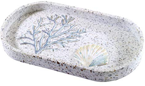 Avanti Linens (Coastal Terrazo Collection) Vanity Tray, Guest Bathroom Essentials, Sea Inspired Decor, Multicolor