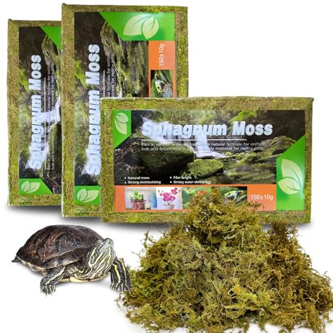 BNOSDM 16OZ Natural Sphagnum Moss for Reptiles, 21QT Reptile Mosses Substrate, Long Fibered Peat Moss Terrarium Bedding for Snakes, Leopard Geckos, Turtles, Frogs, Hermit Crabs
