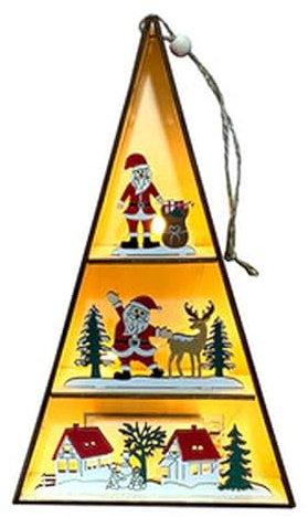 Árbol de Navidad Colgante con Luces LED, Decorativo y fácil de Instalar, Ideal para adornar Espacios reducidos y Crear Ambiente Festivo.