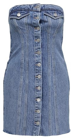 ONLY Abito in jeans femminile ONLJASMINE Abito corto, media blu denim, M
