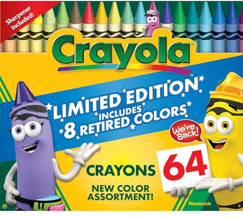 Crayola Edición limitada, 8 colores retirados, paquete de 64 - Crayones