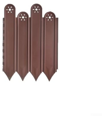 Lot de 10 clôtures de jardin, clôtures décoratives, panneaux de clôture de jardin, séparation de parterre de fleurs pour parterre de légumes ou parterre de fleurs (marron)