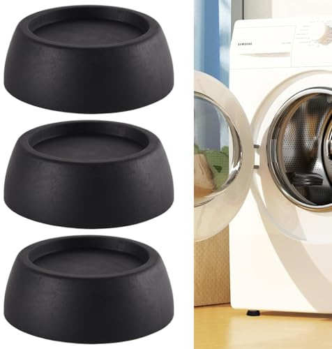 4 Pcs Anti Vibration Pads for Washing Machine,Shock Absorbing Washing Machine Vibration Pads,Washing Machine Feet,Universal Rubber Shock Absorber Mat,for All Washing Machines,Dryers