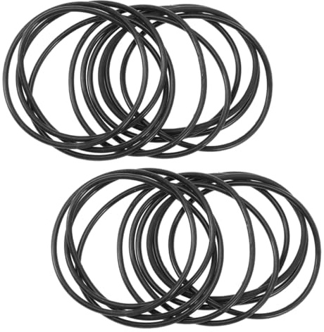 NOLITOY Braccialetti Silicone Personalizzabili 50 Pezzi Elastici in Silicone Nero, Bracciale Regolabile Semplice per Accessori DIY Comoda Vestibilità