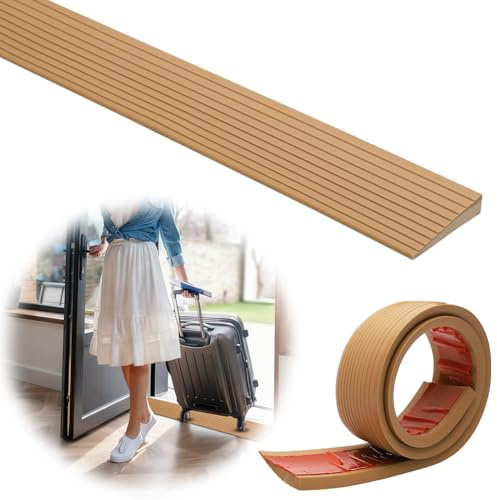 MIULEE UIPI Dörrtröskelramper, halkfri yta, 90 x 5 x 1 cm tröskelramp, PVC rullstolsramp, gummiramp uppkörningsramp för barnvagnar, rullstol, rullator eller skotrar