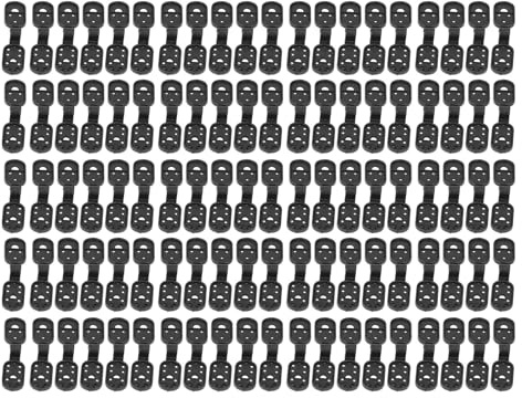 100 Clips de Tela para Sombra, Clips de fijación de Red para sombrilla, Clips de Red antipájaros de ABS ovalados Negros con Agarre de Bloqueo Seguro para Redes de jardín, toldos,