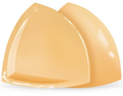 Niidor Large Size Bra Inserts,Double Sided Sticky Bra Pads Inserts for D+ Cups,Nude/L