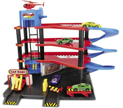 MODELMOVIL Super Parking Central 4 Plantas con 4 Vehículos