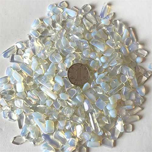AITELEI 1 lb natürliche Opal getrommelt Chips zerkleinerte Stein Healing Reiki Kristall unregelmäßige geformte Steine Schmuck Machen Heimtextilien