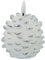 DRW Set mit 4 LED-Kerzen in Ananasform mit Schalter in Silber, 8 x 13 cm