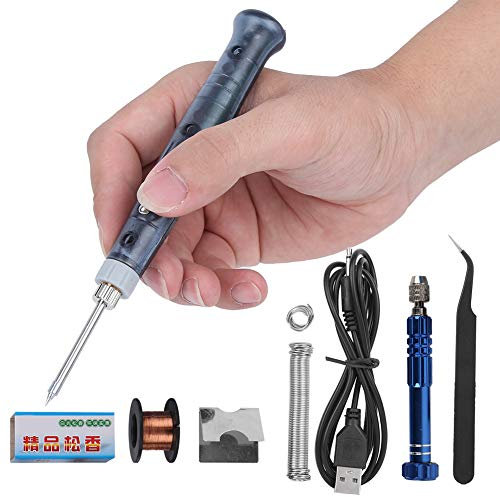 USB-Lötpistole, Tragbares Lötkolben-Ausrüstungsset mit Zinndraht-Lötschweiß-Reparaturwerkzeugen