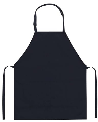 Integriti UK Kids Plain Apron With Front Pocket - Arts Crafts Baking Cooking Party Design Tech - White Black Cream Navy