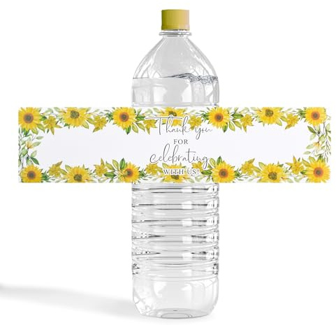 URROMA Lot de 50 étiquettes autocollantes pour bouteille d'eau de mariage (style4, 50Pcs)
