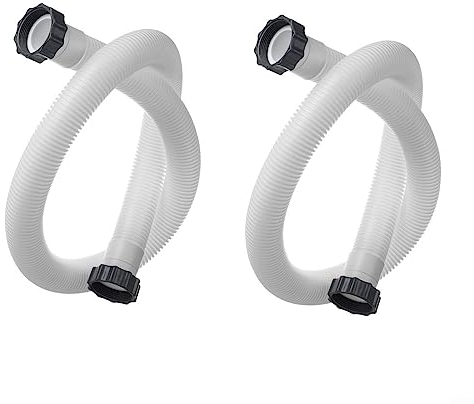 URPIZY Poolschlauch Ø 38mm für Intex 29060E, Pool Filter Ersatzschlauch mit Muttern Set, Schwimmbad Ersatzschlauch 59 Zoll lang (2PCS)