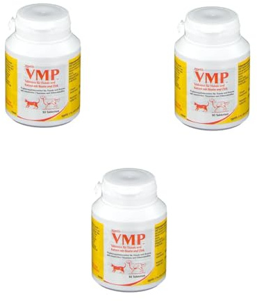 Zoetis VMP tabletter | Trippelförpackning | 3 x 50 tabletter | för hundar och katter | Protein och mineraltillskott | för ammande och gravida kvinnor