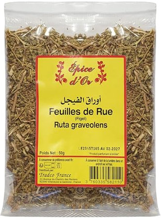 Feuilles de Rue (Figel) 50g - Epice d'Or, Saveur Unique et Propriétés Médicinales pour une Cuisine et un Bien-être Naturel